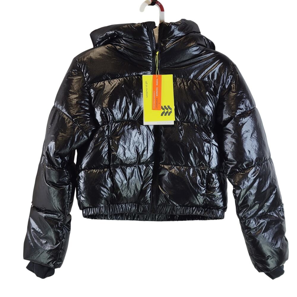 All in Motion Kids Puffer Jacket, Black, Size M, NWT